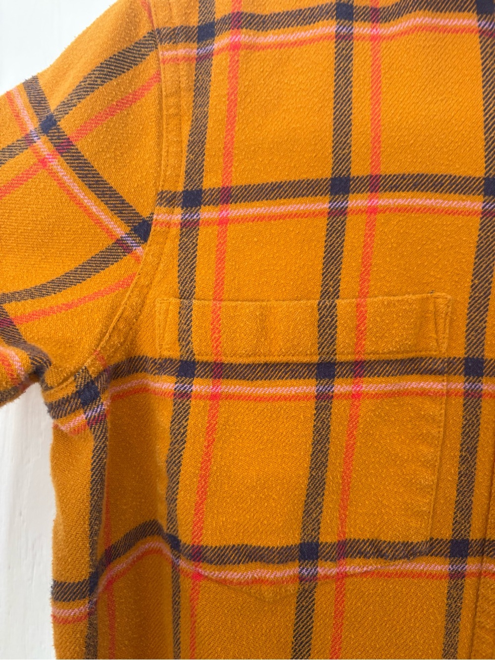 Madewell Plaid Button-Up Shirt - Mustard Orange - Picture 6 of 6